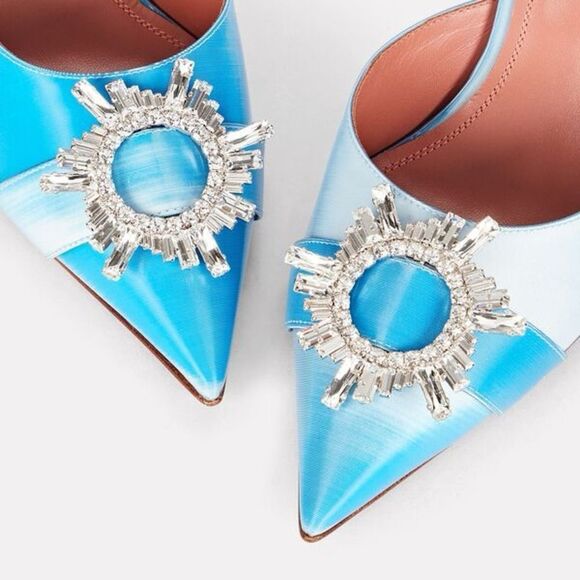 AMINA MUADDI
Begum Leather Mule Pumps Blue Like New worn once in a carpet. - Picture 3 of 12